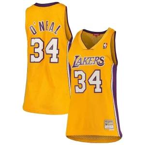 Atractivo Duradero Hermoso Shaquille O'Neal Los Angeles Lakers Women's 1999/00 Hardwood Classics Swingman Jersey Gold