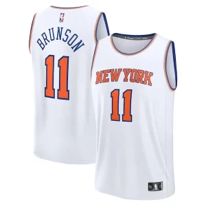 Atractivo Robusto Jalen Brunson New York Knicks Fast Break Replica Player Jersey Association Edition White