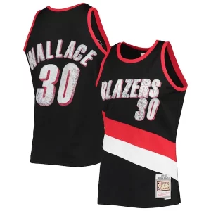 Atractivo Robusto Rasheed Wallace Portland Trail Blazers 1999/00 Hardwood Classics NBA 75th Anniversary Diamond Swingman Jersey Black