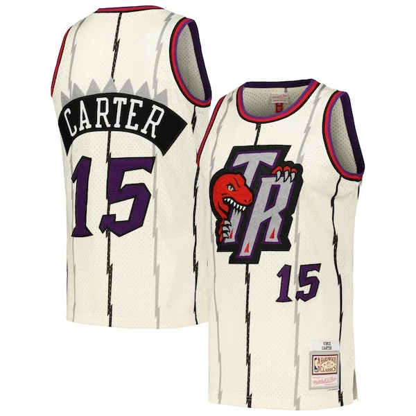 Atractivo Vince Carter Toronto Raptors Chainstitch Swingman Jersey Cream