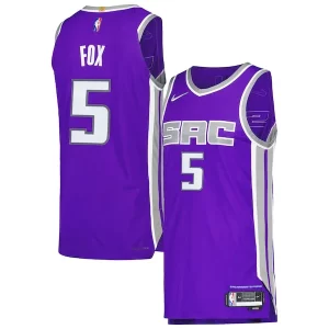 Bonito Atractivo Hermoso De'Aaron Fox Sacramento Kings Nike Authentic Player Jersey Icon Edition Purple