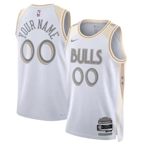 Bonito Atractivo Versátil Chicago Bulls Nike Unisex 2024/25 Custom Swingman Jersey City Edition White
