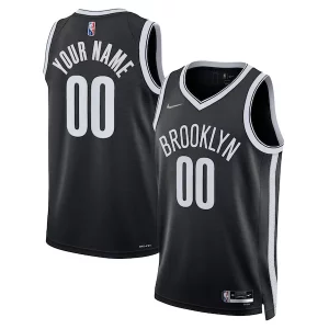 Bonito Brooklyn Nets Nike 2021/22 Diamond Swingman Custom Jersey Icon Edition Black