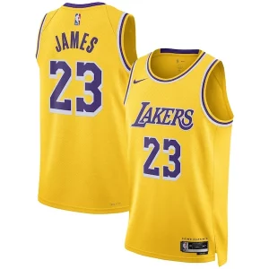 Bonito Chulo Hermoso LeBron James Los Angeles Lakers Nike Unisex Swingman Jersey Icon Edition Gold/White