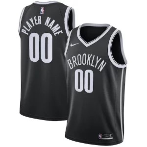 Bonito Duradero Brooklyn Nets Nike Swingman Custom Jersey Black Icon Edition