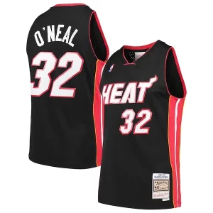 Bonito Fácil de llevar Shaquille O'Neal Miami Heat Hardwood Classics Swingman Jersey Black