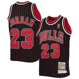 Bonito Michael Jordan Chicago Bulls Youth 1996 97 Hardwood Classics Authentic Jersey Black/Red/Red/White