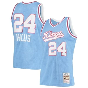 Bonito Reggie Theus Sacramento Kings 1985/86 Hardwood Classics Swingman Jersey Light Blue