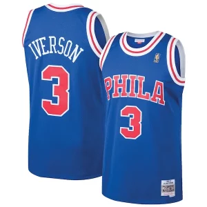 Bonito Robusto Chulo Allen Iverson Philadelphia 76ers 1996/97 Hardwood Classics Throwback Swingman Jersey Royal