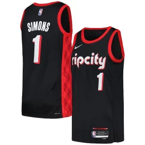 Bonito Robusto Comodo Anfernee Simons Portland Trail Blazers Nike Swingman Player Jersey City Edition Black/Red