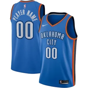 Bonito Único Estupendo Oklahoma City Thunder Nike Swingman Custom Jersey Blue Icon Edition