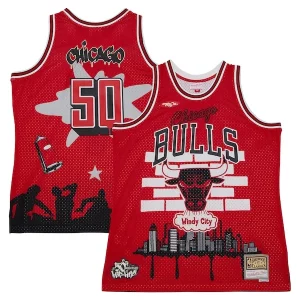 Chulo Chicago Bulls x Tats Cru Hardwood Classics Fashion Jersey Red