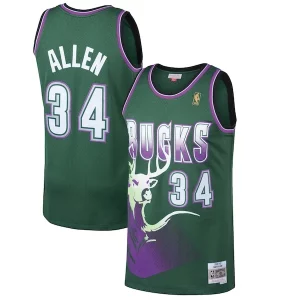 Chulo Elegante Ray Allen Milwaukee Bucks 1996/97 Hardwood Classics Swingman Jersey Kelly Green