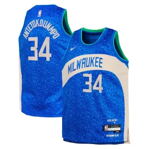 Chulo Encantador Duradero Giannis Antetokounmpo Milwaukee Bucks Nike Youth Swingman Replica Jersey City Edition Royal