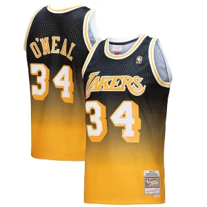 Chulo Estupendo Shaquille O'Neal Los Angeles Lakers 1996/97 Hardwood Classics Fadeaway Swingman Player Jersey Gold/Black