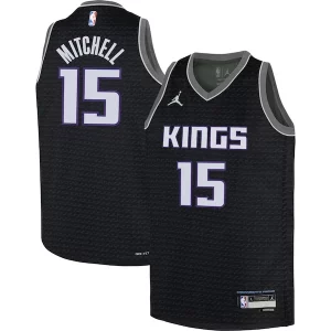 Chulo Fantástico Fácil de llevar Davion Mitchell Sacramento Kings Jordan Brand Youth Swingman Jersey Statement Edition Black