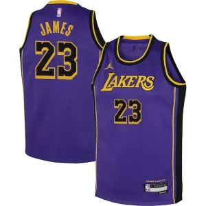 Chulo Fantástico LeBron James Los Angeles Lakers Jordan Brand Youth Performance Swingman Jersey Statement Purple