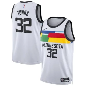 Estupendo Encantador Karl Anthony Towns Minnesota Timberwolves Nike Unisex 2022/23 Swingman Jersey City Edition White