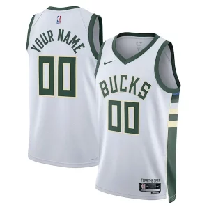 Chulo Moderno Milwaukee Bucks Nike Unisex Swingman Custom Jersey White Association Edition