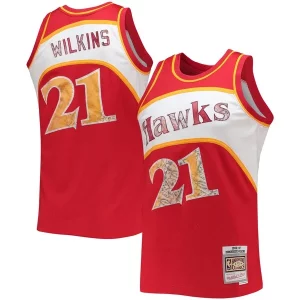 Chulo Único Práctico Dominique Wilkins Atlanta Hawks 1986/87 Hardwood Classics NBA 75th Anniversary Diamond Swingman Jersey Red