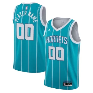 Clásico Elegante Charlotte Hornets Jordan Brand 2020/21 Swingman Custom Jersey Icon Edition Teal