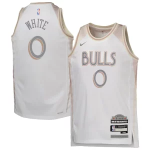 Clásico Fácil de llevar Coby White Chicago Bulls Nike Youth 2024/25 Swingman Player Jersey City Edition White