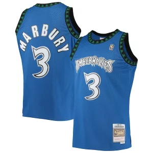 Clásico Hermoso Stephon Marbury Minnesota Timberwolves 1996/97 Hardwood Classics Swingman Jersey Blue