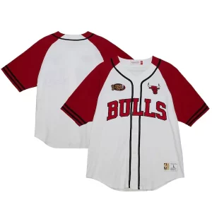 Clásico Increíble Chicago Bulls Practice Day Baseball Jersey White