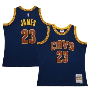 Clásico LeBron James Cleveland Cavaliers 2015/16 Hardwood Classics Swingman Jersey Navy
