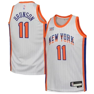 Clásico Lujoso Resistente Jalen Brunson New York Knicks Nike Youth 2024/25 Swingman Player Jersey City Edition White