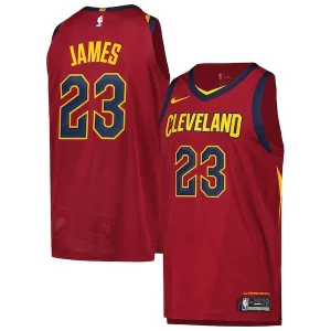 Clásico Magnífico Maravilloso LeBron James Cleveland Cavaliers Nike Authentic Player Jersey Icon Edition Wine