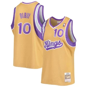 Clásico Magnífico Mike Bibby Sacramento Kings 2005/06 Hardwood Classics Swingman Jersey Gold