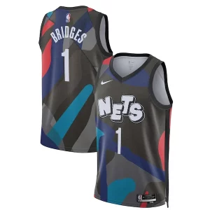 Clásico Maravilloso Mikal Bridges Brooklyn Nets Nike Unisex 2023/24 Swingman Jersey Black City Edition