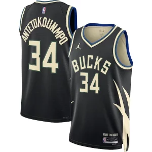 Clásico Perfecto Delicioso Giannis Antetokounmpo Milwaukee Bucks Jordan Brand Unisex Swingman Jersey Statement Edition Black