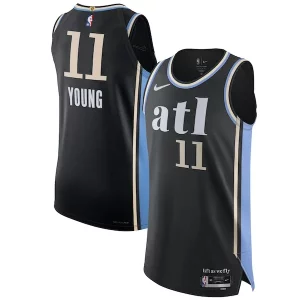 Clásico Único Maravilloso Nike Trae Young Atlanta Hawks Authentic Jersey City Edition Black