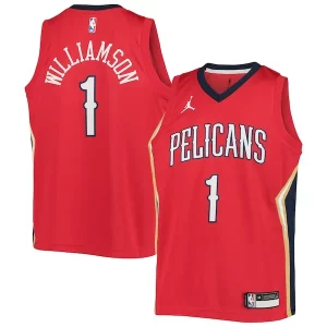 Comodo Chulo Delicioso Zion Williamson New Orleans Pelicans Jordan Brand Youth 2020/21 Swingman Player Jersey Statement Edition Red