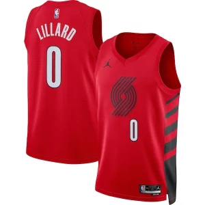 Comodo Damian Lillard Portland Trail Blazers Jordan Brand Unisex Swingman Jersey Statement Edition Red