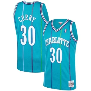 Comodo Dell Curry Charlotte Hornets 1992/93 Hardwood Classics Swingman Jersey Teal