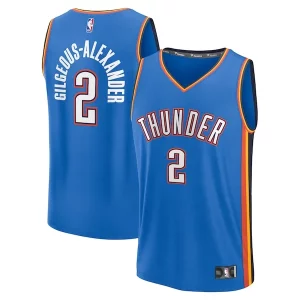 Comodo Duradero Fácil de llevar Shai Gilgeous Alexander Oklahoma City Thunder Youth Fast Break Replica Player Jersey Icon Edition Blue
