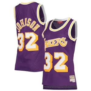 Comodo Elegante Magic Johnson Los Angeles Lakers Women's Hardwood Classics 1984/85 Swingman Jersey Purple