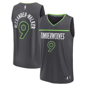 Comodo Encantador Nickeil Alexander Walker Minnesota Timberwolves Fast Break Replica Player Jersey Statement Edition Black