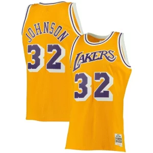 Comodo Exquisito Atractivo Magic Johnson Los Angeles Lakers 1984/85 Big & Tall Hardwood Classics Swingman Jersey Gold