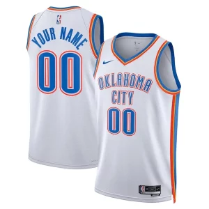 Comodo Exquisito Fantástico Oklahoma City Thunder Nike Unisex Swingman Custom Jersey White Association Edition