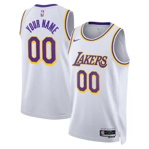 Comodo Fácil de llevar Atractivo Los Angeles Lakers Nike Unisex Swingman Custom Jersey White Association Edition