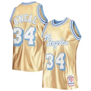 Comodo Fácil de llevar Magnífico Shaquille O'Neal Los Angeles Lakers 75th Anniversary 1996/97 Hardwood Classics Swingman Jersey Gold