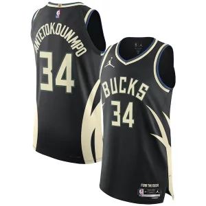 Comodo Giannis Antetokounmpo Milwaukee Bucks Jordan Brand Authentic Player Jersey Statement Edition Black
