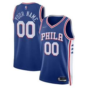 Comodo Philadelphia 76ers Nike 2021/22 Diamond Swingman Custom Jersey Icon Edition Royal