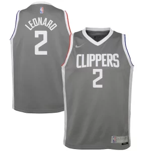 Comodo Sofisticado Duradero Kawhi Leonard LA Clippers Nike Youth 2020/21 Swingman Player Jersey Gray Earned Edition