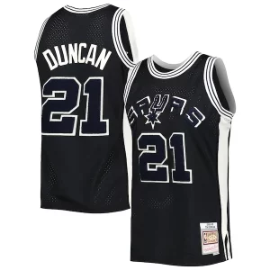 Comodo Tim Duncan San Antonio Spurs 1998/99 Hardwood Classics Off Court Swingman Jersey Black