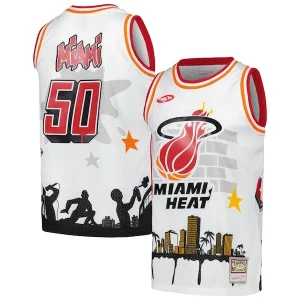 Comodo Único Magnífico Miami Heat x Tats Cru Hardwood Classics Fashion Jersey White